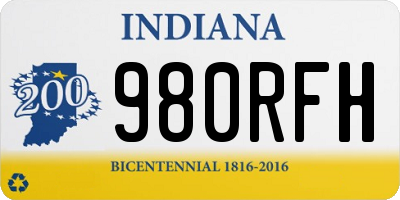 IN license plate 980RFH