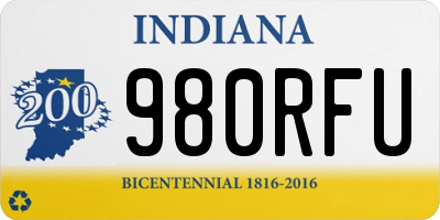 IN license plate 980RFU