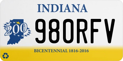 IN license plate 980RFV