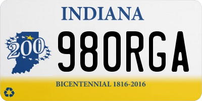 IN license plate 980RGA