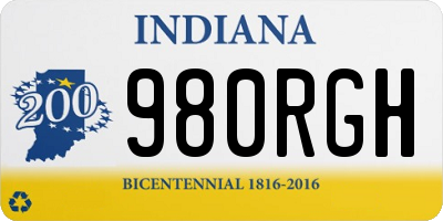 IN license plate 980RGH