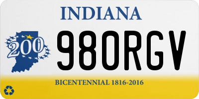 IN license plate 980RGV