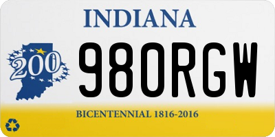 IN license plate 980RGW