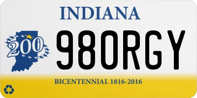 IN license plate 980RGY