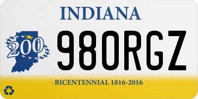 IN license plate 980RGZ