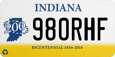 IN license plate 980RHF