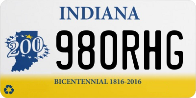 IN license plate 980RHG