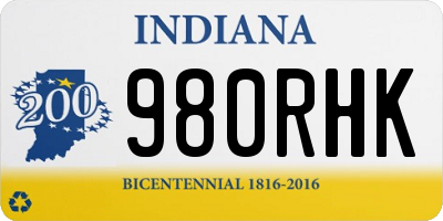 IN license plate 980RHK