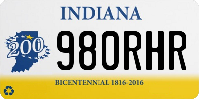 IN license plate 980RHR