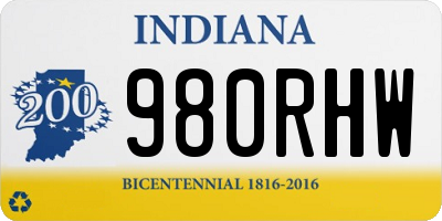 IN license plate 980RHW