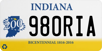 IN license plate 980RIA