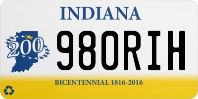 IN license plate 980RIH