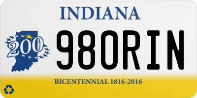 IN license plate 980RIN