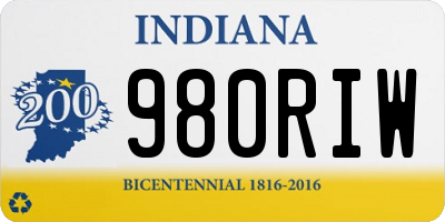 IN license plate 980RIW