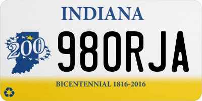IN license plate 980RJA