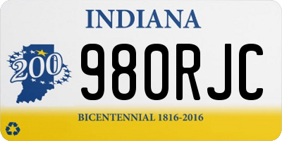 IN license plate 980RJC