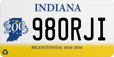 IN license plate 980RJI