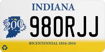 IN license plate 980RJJ