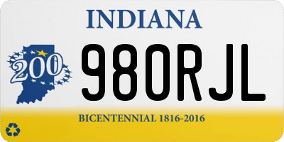IN license plate 980RJL