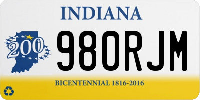 IN license plate 980RJM