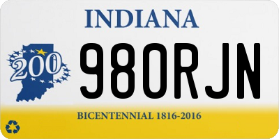 IN license plate 980RJN