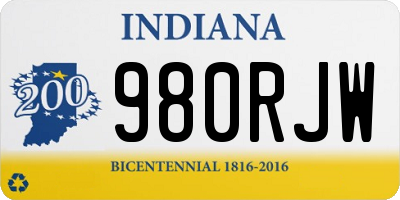 IN license plate 980RJW