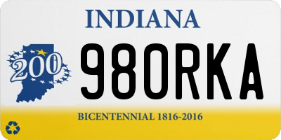 IN license plate 980RKA