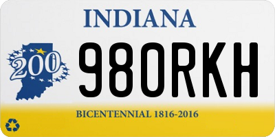 IN license plate 980RKH