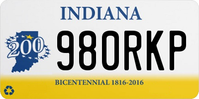 IN license plate 980RKP