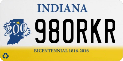 IN license plate 980RKR