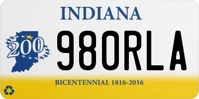 IN license plate 980RLA