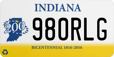 IN license plate 980RLG