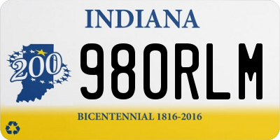 IN license plate 980RLM