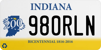 IN license plate 980RLN