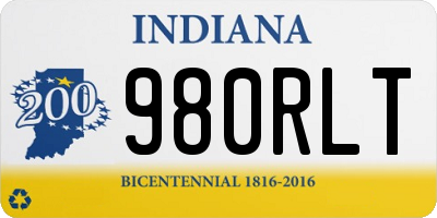 IN license plate 980RLT