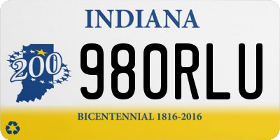 IN license plate 980RLU