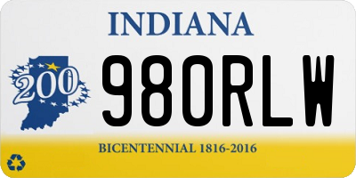 IN license plate 980RLW