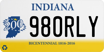 IN license plate 980RLY