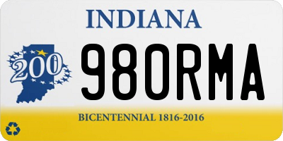 IN license plate 980RMA