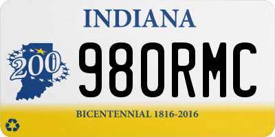 IN license plate 980RMC