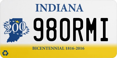 IN license plate 980RMI