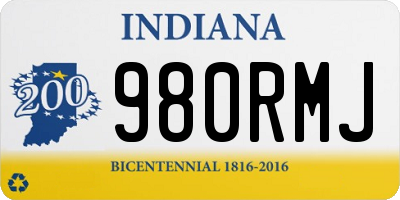 IN license plate 980RMJ