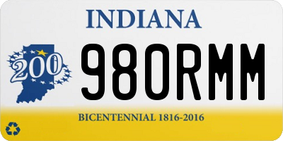IN license plate 980RMM