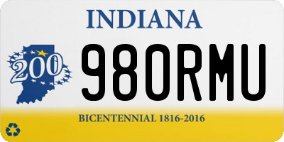 IN license plate 980RMU