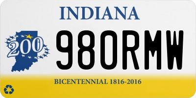 IN license plate 980RMW