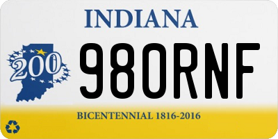 IN license plate 980RNF