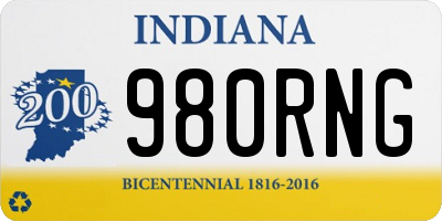 IN license plate 980RNG