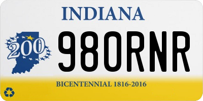 IN license plate 980RNR