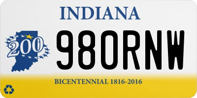 IN license plate 980RNW