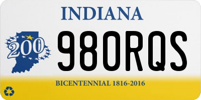 IN license plate 980RQS